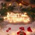 Merry Christmas Led Letter Hanging Tag Light for Christmas New Year Home Doors Windows Walls Decor Warm White