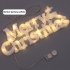 Merry Christmas Led Letter Hanging Tag Light for Christmas New Year Home Doors Windows Walls Decor Red