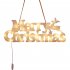 Merry Christmas Led Letter Hanging Tag Light for Christmas New Year Home Doors Windows Walls Decor Red