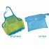 Mesh Beach Tote Bag Extra Large Foldable Storage Bag Lightweight Quick Dry Beach Toys Organizer Handbag blue net green belt small