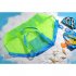 Mesh Beach Tote Bag Extra Large Foldable Storage Bag Lightweight Quick Dry Beach Toys Organizer Handbag blue net green belt small