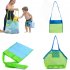 Mesh Beach Tote Bag Extra Large Foldable Storage Bag Lightweight Quick Dry Beach Toys Organizer Handbag blue net green belt small