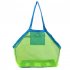 Mesh Beach Tote Bag Extra Large Foldable Storage Bag Lightweight Quick Dry Beach Toys Organizer Handbag blue net green belt small