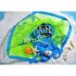 Mesh Beach Tote Bag Extra Large Foldable Storage Bag Lightweight Quick Dry Beach Toys Organizer Handbag blue net green belt small