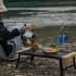 Mesh Camping Table With Folding Legs Outdoor Camping Portable Iron Dining Tables Lightweight For Outside Picnic black