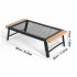 Mesh Camping Table With Folding Legs Outdoor Camping Portable Iron Dining Tables Lightweight For Outside Picnic black