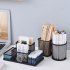Mesh Desk Organizer Desktop Pen Holder 4 Compartments Metal Stationary Organizer Desk Caddy For Office Home blue