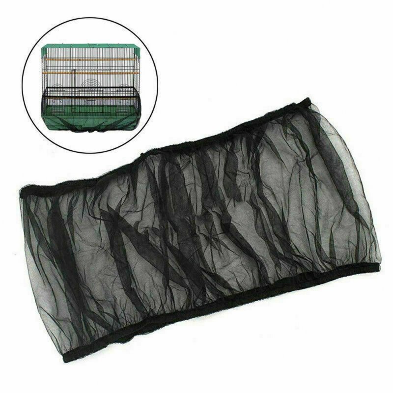 Mesh Dust Cover Cage Cover Stretchy Seed Catcher for Thrush Myna black_M