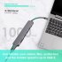 Metal 7 in 1  Usb  Hub Type c Usb 3 0 To Usb c 4k Hdmi compatible Adapter Hub Adapter Base Silver