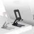 Metal Adjustable Mobile  Phone  Bracket Solid Color Universal Tablet Holder Foldable Portable Desk Stand For Home Office Supplies black