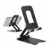 Metal Adjustable Mobile  Phone  Bracket Solid Color Universal Tablet Holder Foldable Portable Desk Stand For Home Office Supplies black