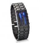 Metal Bracelet Blue LED Watch with 28 LEDs  for a fun and gadgety way to tell time
