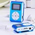 Metal Clip Digital MP3 Player LCD Screen for 2 4 8 16GB TF Card Blue