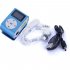 Metal Clip Digital MP3 Player LCD Screen for 2 4 8 16GB TF Card Blue