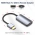 Metal Connector Hdmi compatible To PD Male To Female One way Video Cable Silver