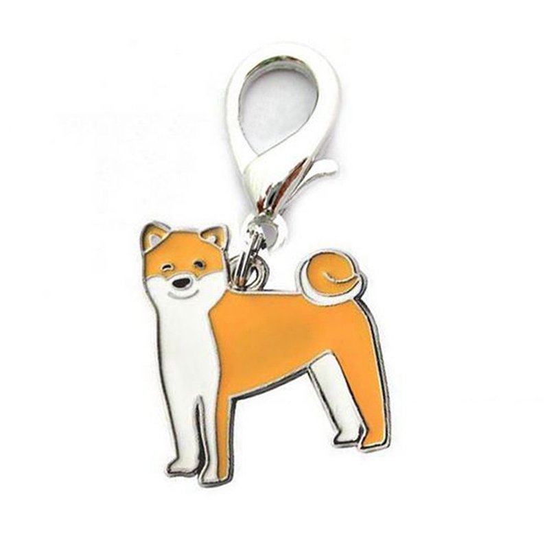 Metal Dog Key Chain Lovely Puppy Pendant Keyring Keychain Woman Bag Charm Gift Shiba Inu_2.5cm