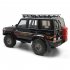 Metal EX86190 Simulation  Climbing  Car  Toys LC76 Remote Control Four wheel Drive Off road Vehicle   Luggage Rack Light Lamp Car Model Black Without battery