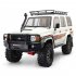 Metal EX86190 Simulation  Climbing  Car  Toys LC76 Remote Control Four wheel Drive Off road Vehicle   Luggage Rack Light Lamp Car Model White Without battery