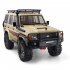 Metal EX86190 Simulation  Climbing  Car  Toys LC76 Remote Control Four wheel Drive Off road Vehicle   Luggage Rack Light Lamp Car Model Desert yellow Without ba