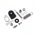 Metal Foot Pedal Kit Springs Cam D ring Screw Tensioner Percussion Parts for Bass Drum Musical Instrument black