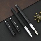 Metal Fountain Pen Classic Smooth Writing Writing Tool Stationery Gift Matte Black_0.5mm