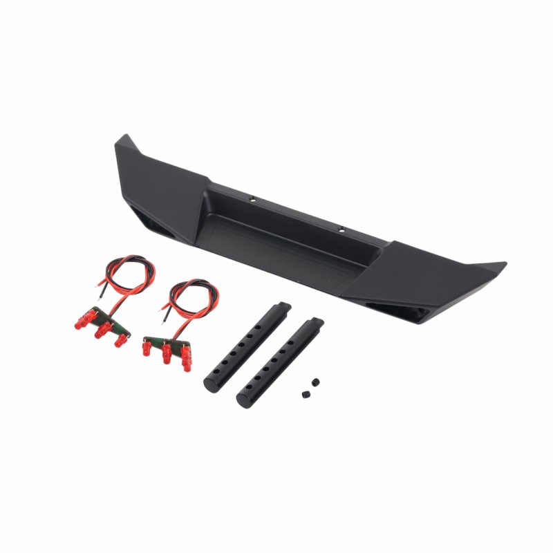 Metal Front/Rear Bumper with LED Light for 1/10 Rock Crawler Axial Rear bumper