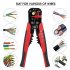 Metal HS D1 8 inch 3 In 1 Automatic Self adjustable Cable Wire  Crimper Multifunctional Wire Stripping Pliers Electrician Tool 1064  red 