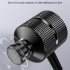 Metal In ear Headphones Nylon Braided Line Bass Music Earbuds With Microphone Wire controlled Game Headset black