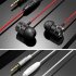 Metal In ear Headphones Nylon Braided Line Bass Music Earbuds With Microphone Wire controlled Game Headset silver