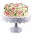Metal Iron Cake Stand Round Pedestal Dessert Holder Cupcake Display Rack Bakeware White Birthday Wedding Party Decoration white