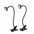 Metal LED Clip Table Light Flexible Goose Neck Dimming Eye Protection USB Charging Reading Bed Lamp