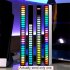 Metal Led Symphony Rhythm  Light Rgb Sound Control Atmosphere Strip Lamp Stress Relief Desktop Party Decoration  usb Charging  White rechargeable