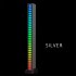 Metal Led Symphony Rhythm  Light Rgb Sound Control Atmosphere Strip Lamp Stress Relief Desktop Party Decoration  usb Charging  Silver rechargeable