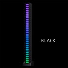 Metal Led Symphony Rhythm  Light Rgb Sound Control Atmosphere Strip Lamp Stress Relief Desktop Party Decoration (usb Charging) Black rechargeable