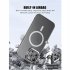 Metal Lens Stand Matte Phone Case for Mag Wireless Magnet Charging Back Cover Blue for iPhone14