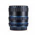 Metal Mount Lens Adapter Auto Focus AF Macro Extension Tube Ring for Canon EOS EF S Lens 750D 80D 7D T6s 60D 7D 550D 5D Mark IV  blue