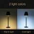Metal Nordic Style Wrought Iron Table  Lamp Touch Dimming Eye Protective Bar Living Room Bedroom Wireless Lighting Atmosphere Led Light Black and white