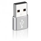 Metal One-piece Shell Type-c Female To Male Usb  Adapter Charging Data Transmission Connector Silver