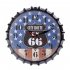 Metal Retro Bottle Cap Mute Wall Clock  Beer Bottle Cover Wall Clock Home Decoration Self provided 1 AA Battery Style 6