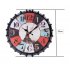 Metal Retro Bottle Cap Mute Wall Clock  Beer Bottle Cover Wall Clock Home Decoration Self provided 1 AA Battery Style 2