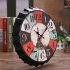 Metal Retro Bottle Cap Mute Wall Clock  Beer Bottle Cover Wall Clock Home Decoration Self provided 1 AA Battery Style 6