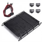 Metal Roof Luggage Rack with LED Searchlight for 1 10 TRAXXAS TRX6 G63 TRX4 G500 RC Crawler Car Accessories Luggage rack full set