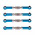 Metal Servo Linkage Pull Rod Adjustable Lever Steering Tie Rod Set for WLtoys 144001 1 14 RC Car Upgrade Parts yf012454 blue