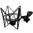 Metal Shock Mount Stand Microphone Spider Suspension Shockproof Mic Holder Clip Bracket  black