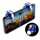 Metal Smart Phone Mobile Gaming Trigger for PUBG Mobile Gamepad Fire Button Aim Key L1 R1 Shooter PUBG Controller blue