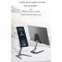 Metal Tablet Stand Mobile Phone Holder Folding Bracket Ergonomic Angles Adjustable Non slip Desk Stand Silver