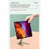 Metal Tablet Stand Mobile Phone Holder Folding Bracket Ergonomic Angles Adjustable Non slip Desk Stand Silver