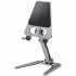 Metal Tablet Stand Mobile Phone Holder Folding Bracket Ergonomic Angles Adjustable Non slip Desk Stand Silver