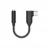 Metal Type C  to 3 5mm AUX Headphones Adapter Braid Earphone Audio Cable black