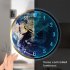 Metal Voice Control Induction Led Night Light Wall  Clock Earth Pattern Background Accurate Timekeeping Silent Movement Luminous Clock Rose gold